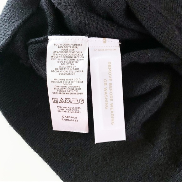 LOFT lightweight sweater w/ polka dot mesh detailing black size M, runs small - Picture 6 of 8